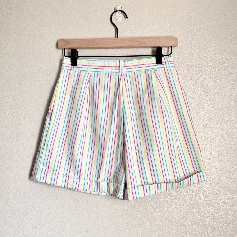 Vintage Multicolored Stripe Shorts - Picture 3 of 5